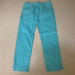 Brooks Brothers 32 x 30 Aqua Blue Pants Milano Fit